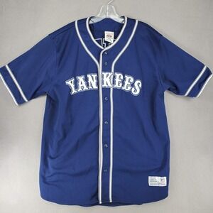 Vintage Y2K Derek Jeter #2 New York Yankees True Fan Blue‎ Men's Jersey Sz Large
